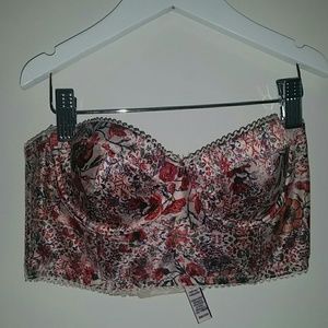 Victoria's Secret Floral Mini Bustier Bra 32B